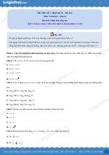 Đề thi giữa kì 2 Toán 11 Chân trời sáng tạo - Đề số 8